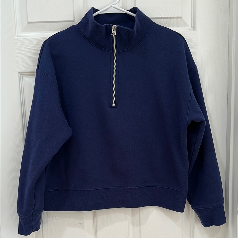 J. Crew Navy Half-Zip Sweatshirt